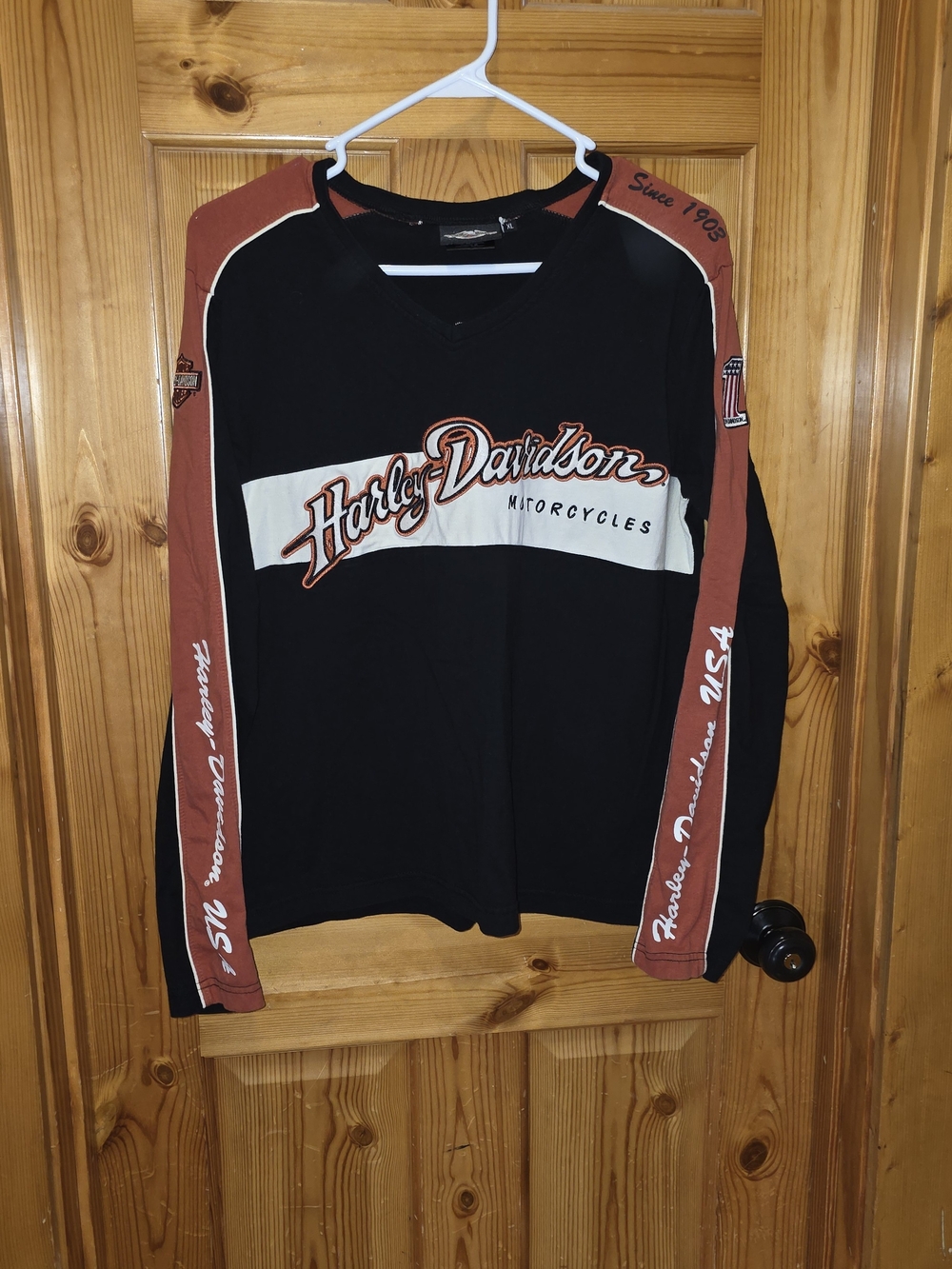 Harley-Davidson Black & Rust Long Sleeve Shirt - Picture 2 of 9